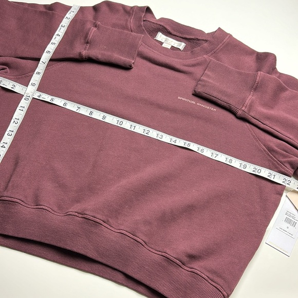 Spiritual Gangster Maroon Be The Light Bridget Pullover Sweatshirt, Sz S - Picture 11 of 15